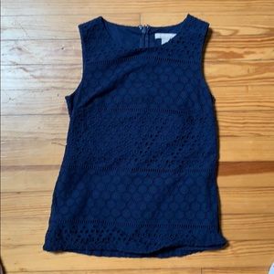 Eyelet shell- navy